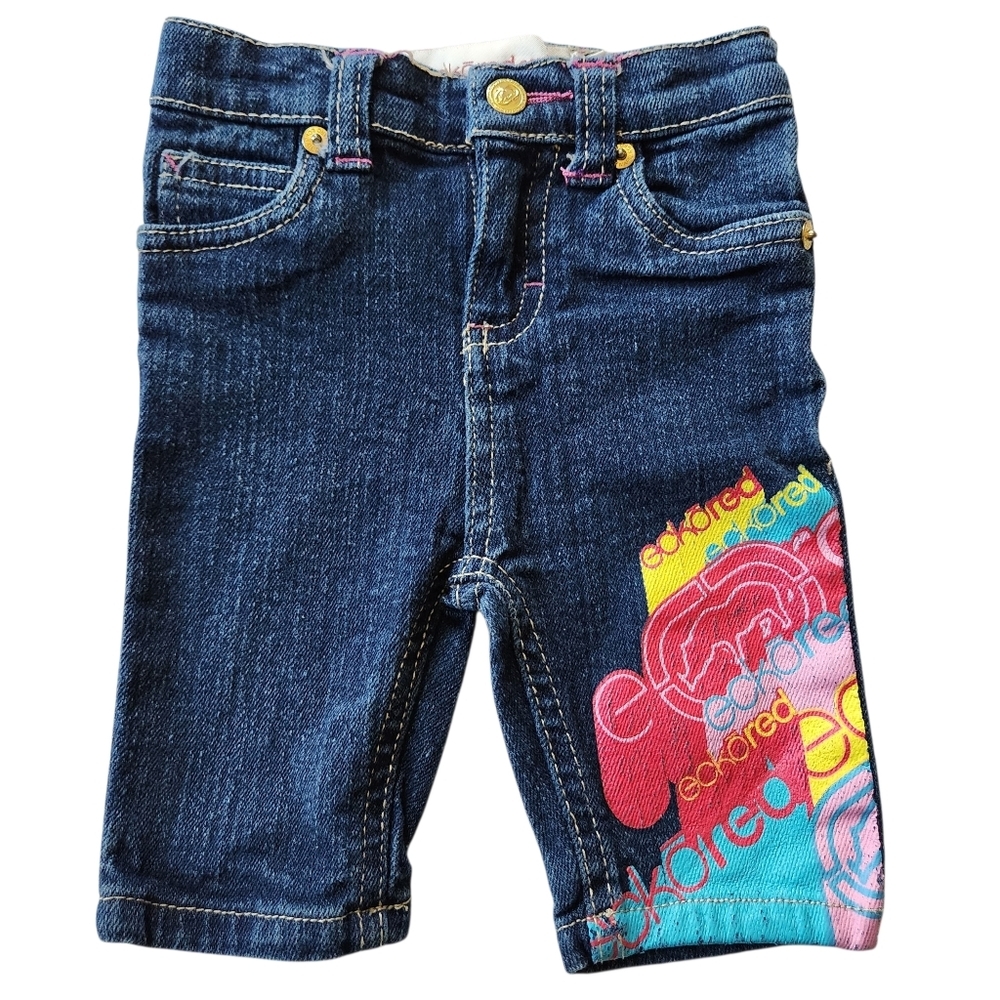 2010s Ecko Red Denim Girls Graffiti Denim 12 Months